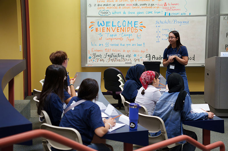 Students in a classroom